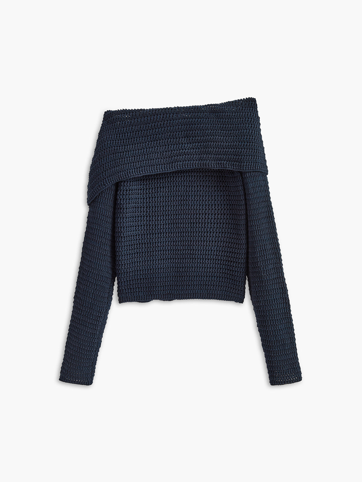 Sweter z szerokim kołnierzem i guzikami