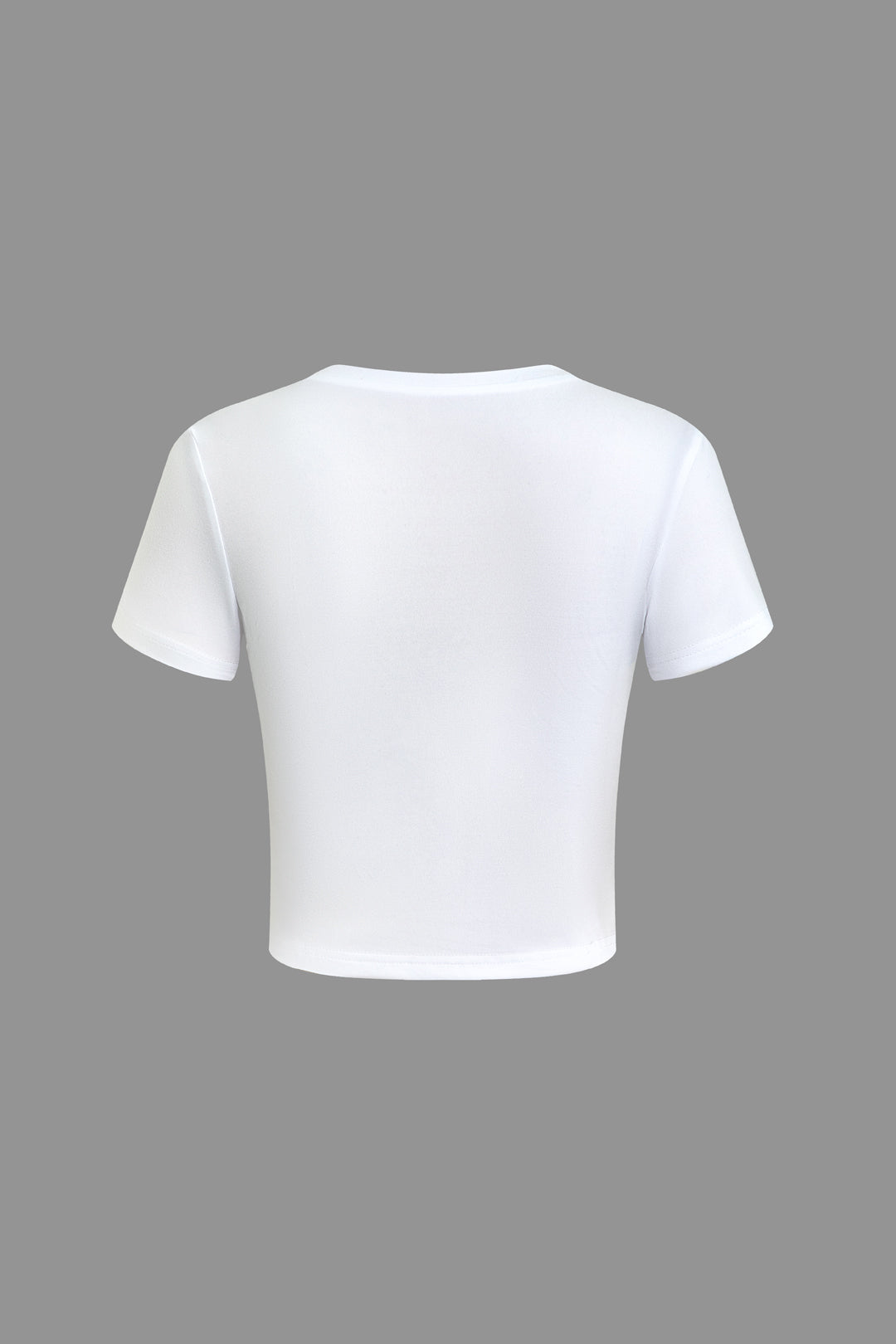 T-shirt z nadrukiem imitującym bikini wiązane