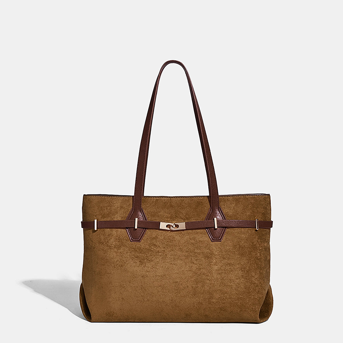 Torba shopper z eleganckimi skórzanymi uchwytami