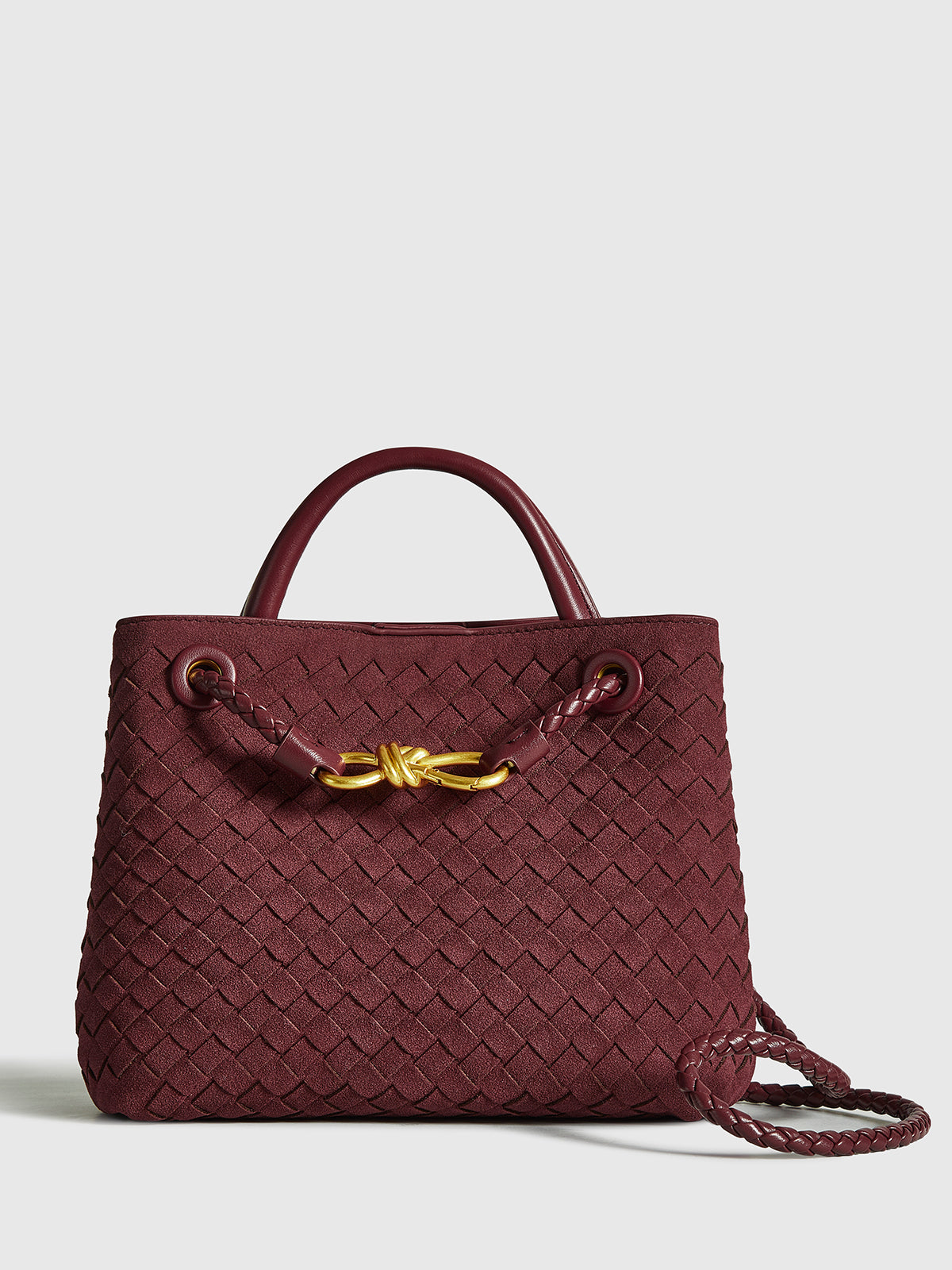 Torebka damska elegancka z plecionym wzorem
