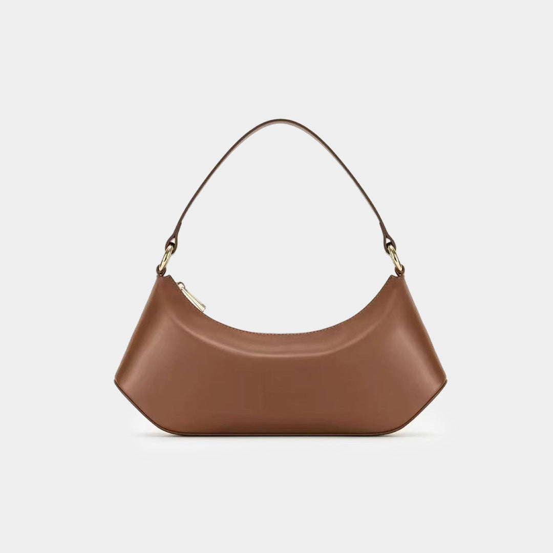 Torebka damska półksiężycowa z krótkim paskiem