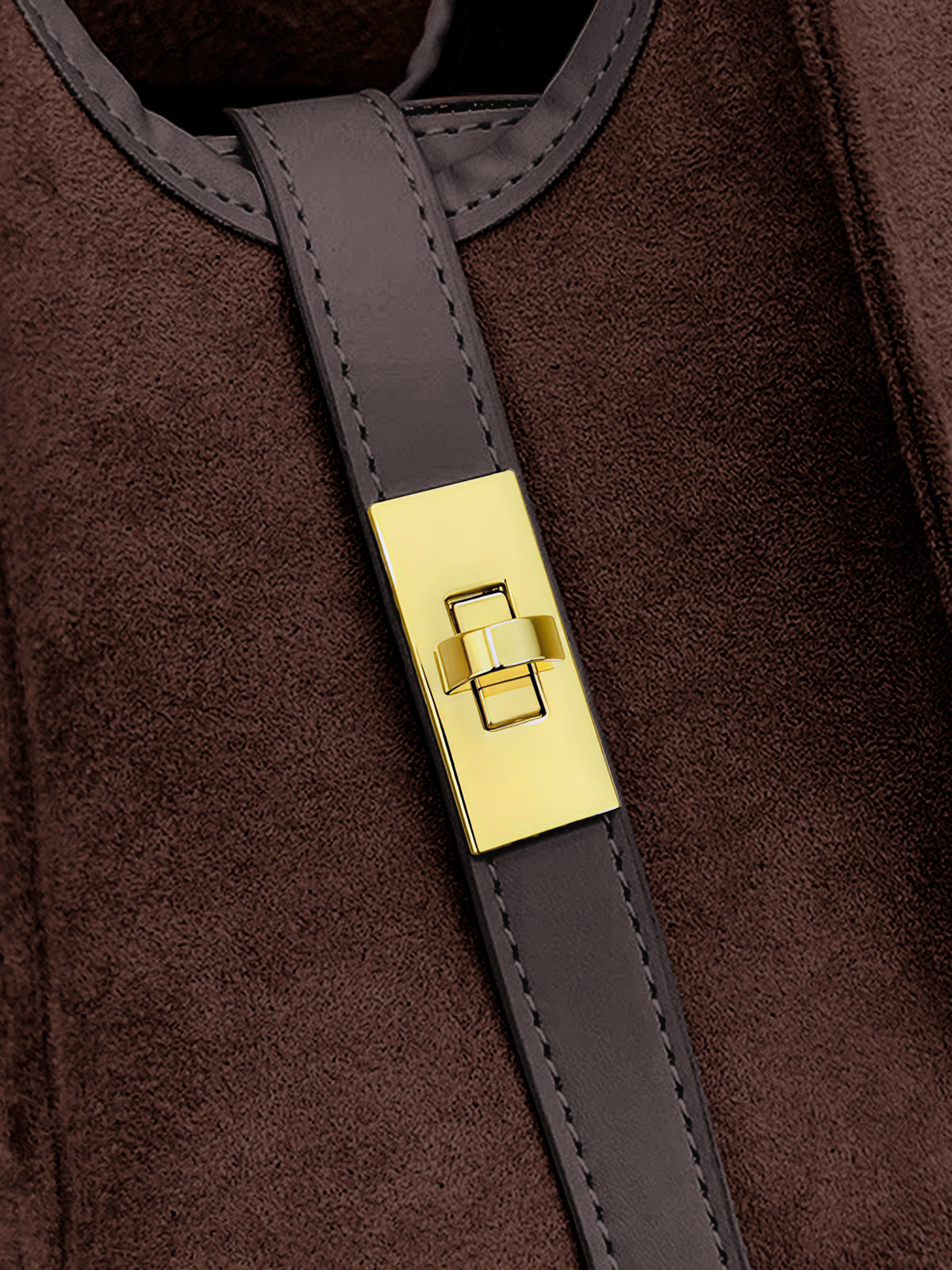 Torebka shopper z odpinanym paskiem i zapięciem