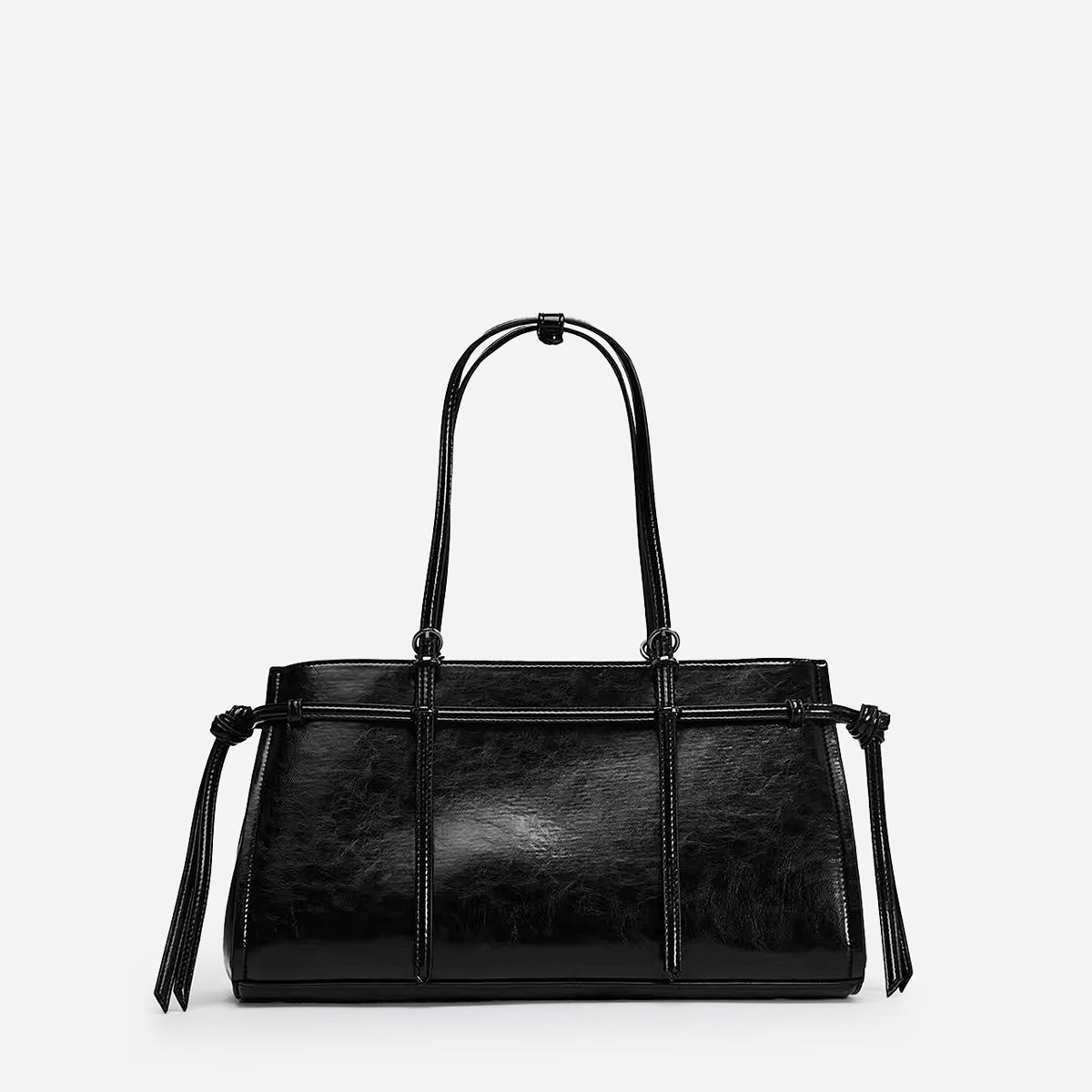 Torebka shopper z ozdobnymi troczkami