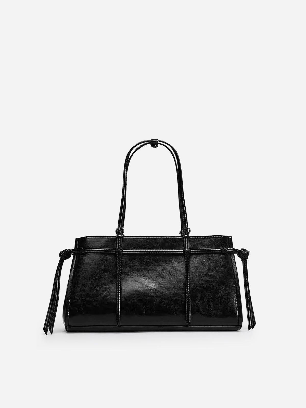 Torebka shopper z ozdobnymi troczkami