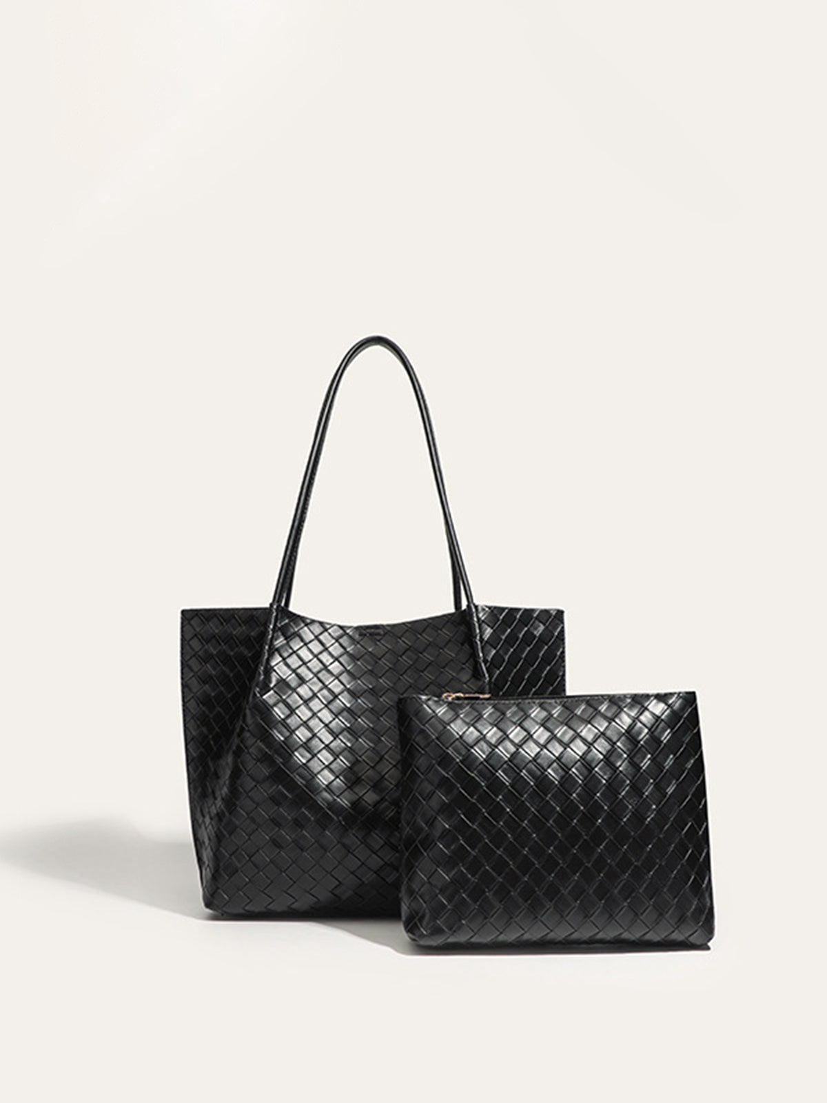 Torebka shopper z plecionym wzorem elegancka