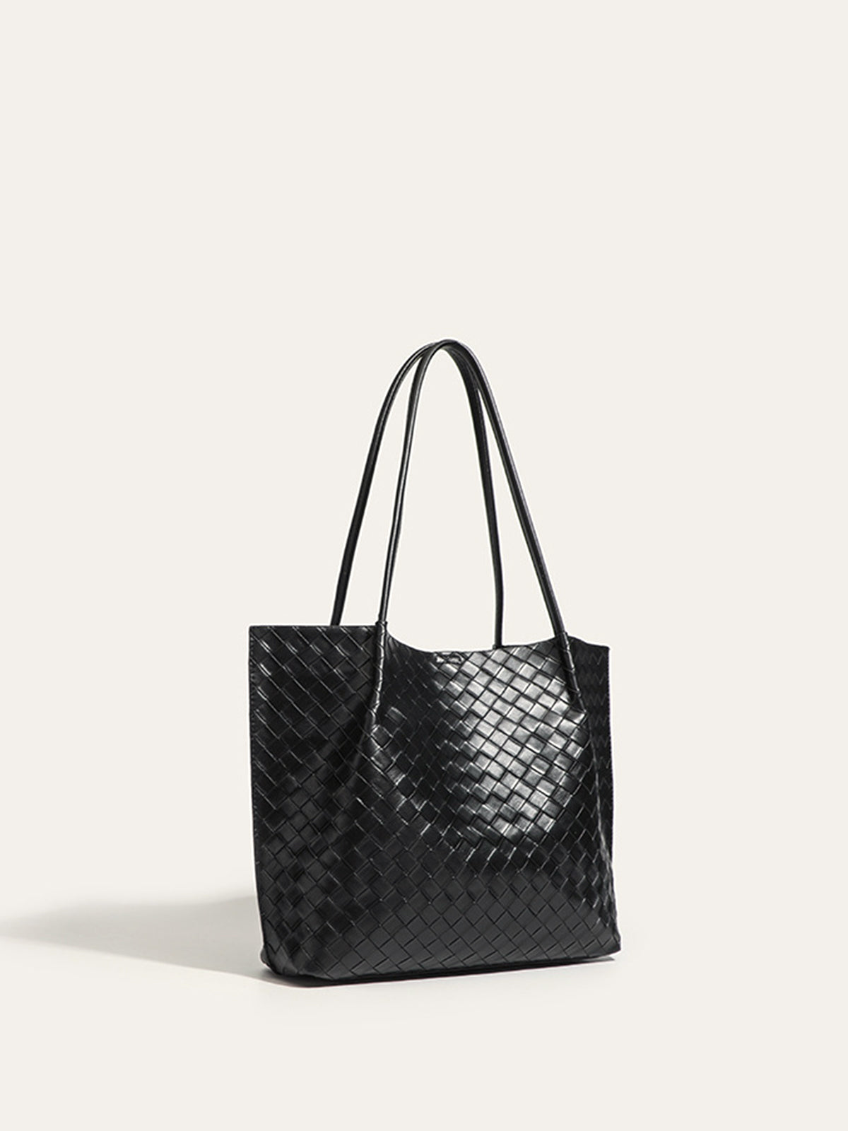 Torebka shopper z plecionym wzorem elegancka
