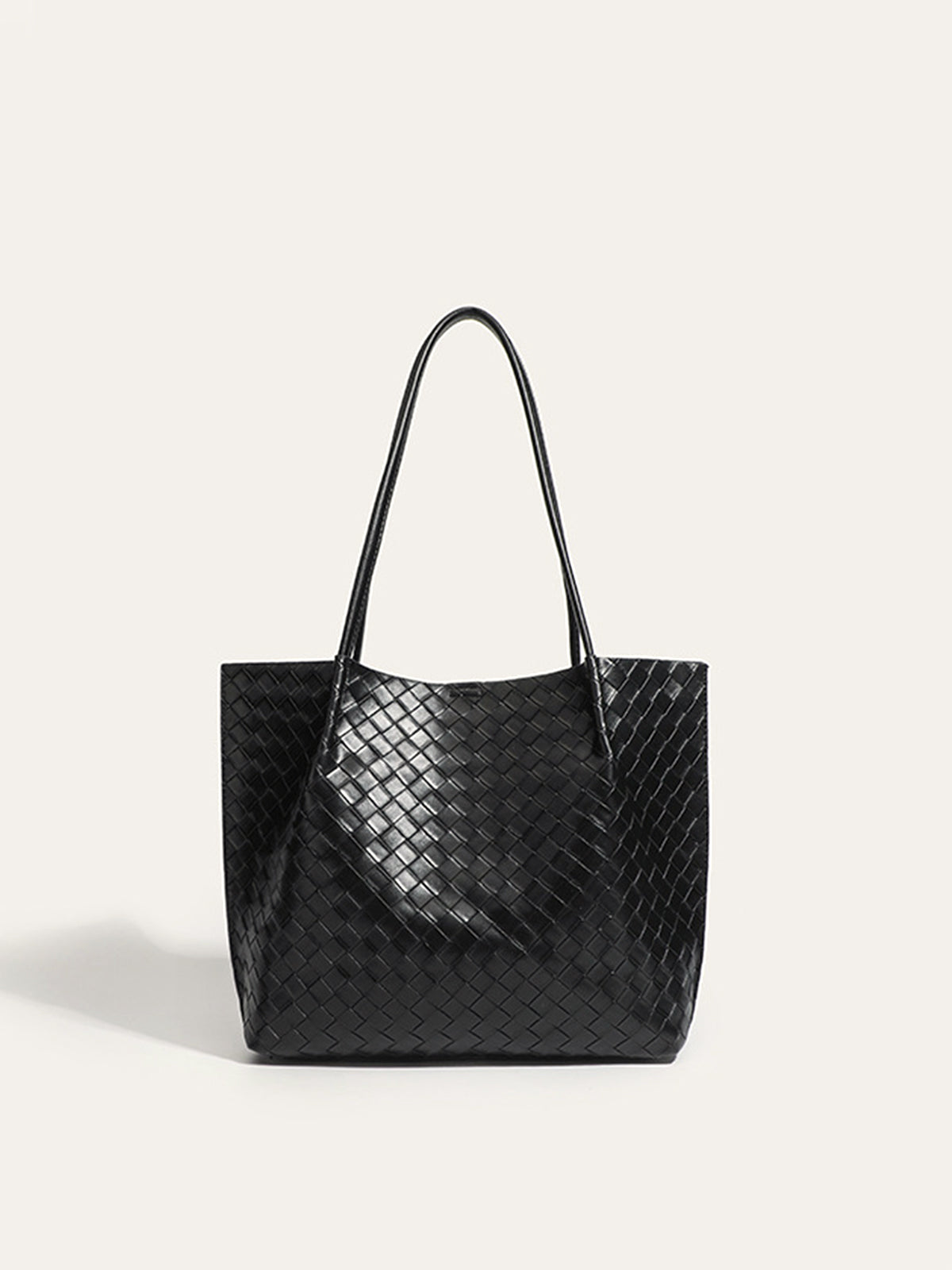 Torebka shopper z plecionym wzorem elegancka