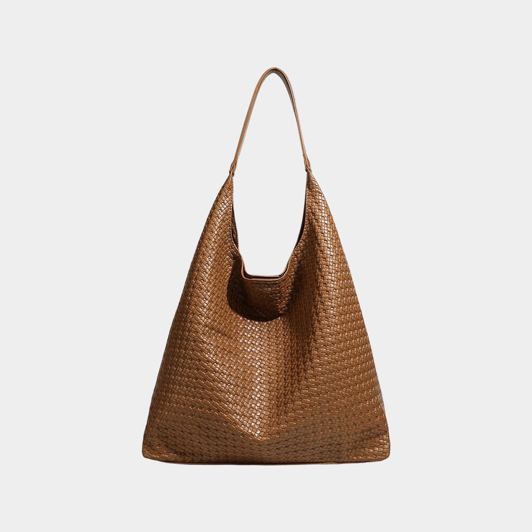 Torebka shopper z plecionym wzorem i uchwytem